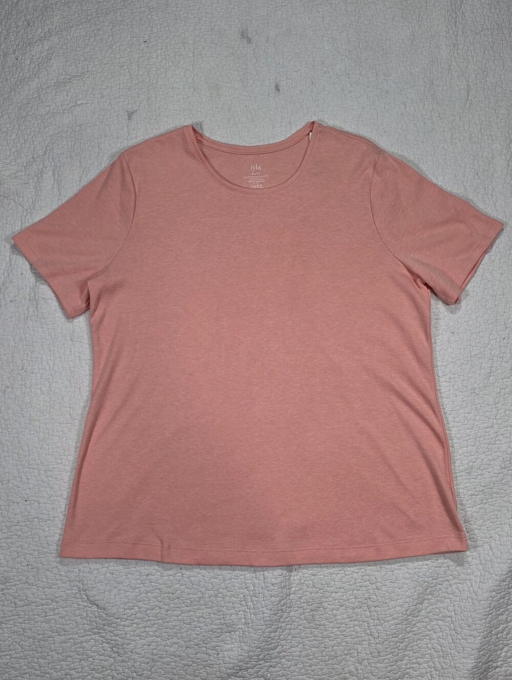 Iyla Women's Short Sleeve Crew Neck Tee - Blush Pink